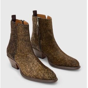 John Varvatos Wainwright Center Seam Boots Calf Hair